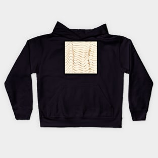 dynamic neutral textured waves on sand Kids Hoodie